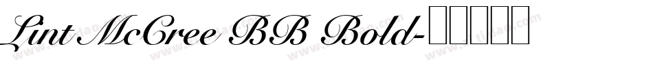 Lint McCree BB Bold字体转换